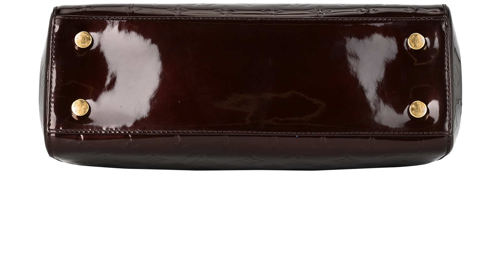 Brea MM, &pound;595, Handbags, Burgundy, Patent Leather, Top view